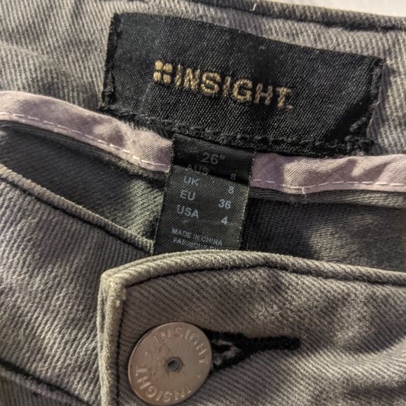 Insight Grey Jeans with pink detail stitch & heart - Picture 3 of 5